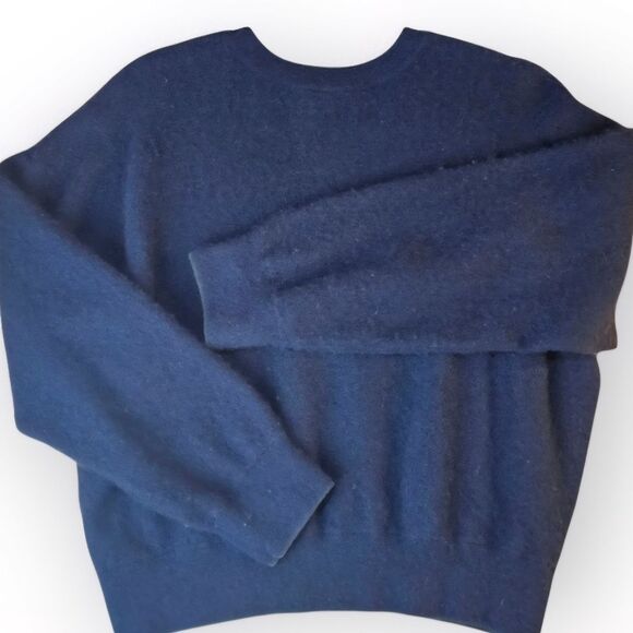 Vince Crew Neck Cashmere Pullover Navy Blue Medium - Picture 11 of 13